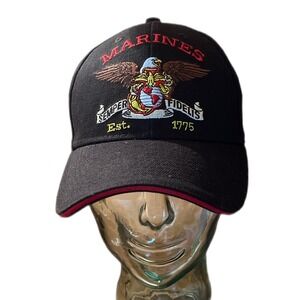 Grunt Apparel Marines Semper Fidelis Black Adjustable Hat